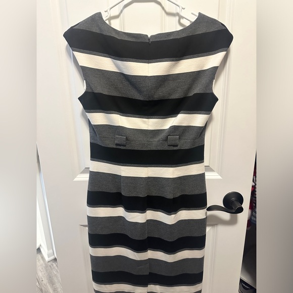 Calvin Klein cap sleeve striped sheath dress size 6 - Picture 1 of 3